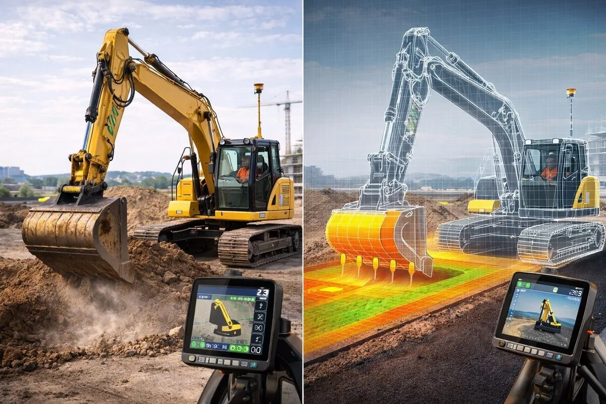Tiltrotator et guidage GPS 3D sur pelle