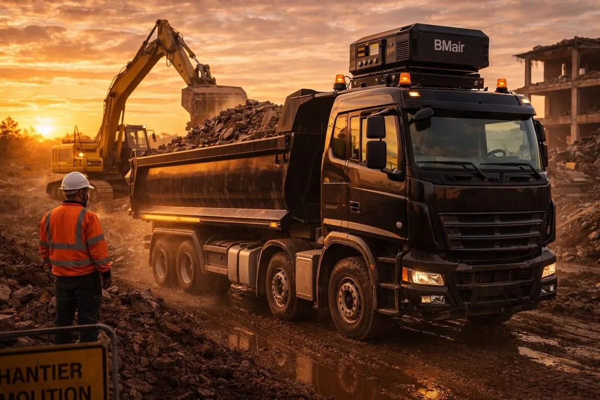Camion benne 6x4 La Centrale TP Île-de-France