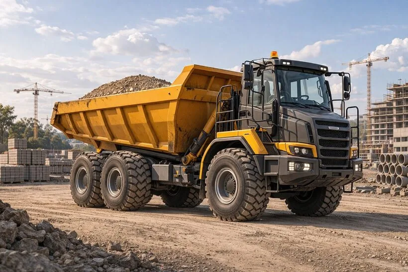 Tombereau transport interne chantier